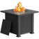Angielina 24.4" H x 27.5" W Steel Propane Outdoor Fire Pit Table