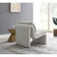 Sculpted Cream Boucle Fabric Accent Chair