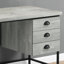 Bureau d'ordinateur, bureau personnel, ordinateur portable, tiroirs de rangement, L 55 po, travail, stratifié, métal, contemporain, moderne-225913801