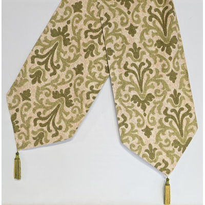 RLF Home Tracery Table Runner with lining/tassels
