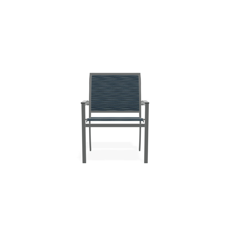 Chaise de café empilable en aluminium Bazza, Graphite, Nimbus océan