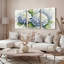 Hydrangées, impression sur toile, ensemble de 3 panneaux, impression botanique moderne pour le salon ou la chambre à coucher-543908543