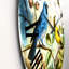 Oiseau bleu et jaune dans la nature - Horloge murale traditionnelle-60187503