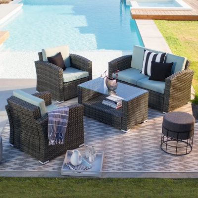 Celestia 4 - Person Patio Conversation Set with Cushions