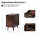 Quintavion 14"W Mid-Century Modern End Table With Storage And Built-In Outlets(Set Of 2)