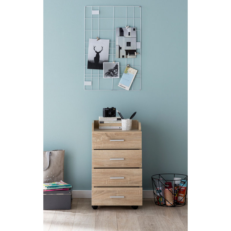 Landreneau 40 cm W 4 -Drawer Filing Cabinet, Brown