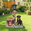 Statue jardinière Rottweiler