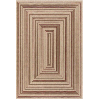 Tapis intérieur / extérieur en polypropylène brun tissé à la machine Leibowitz