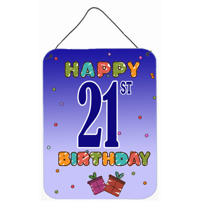Happy 21st Birthday by Denny Knight Textual Art Plaque