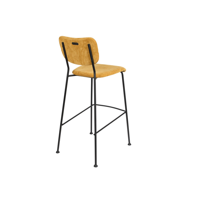 Benson Bar Stool, Yellow, Counter Stool (25” Seat Height)