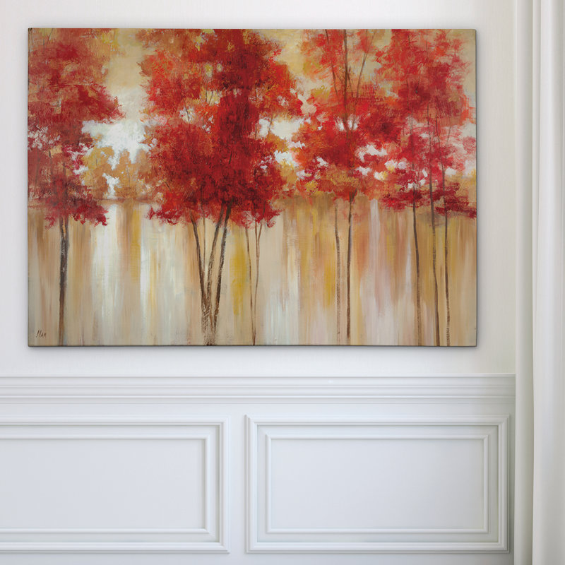 " Red Trees ", 24" H x 36" W x 1.5" D