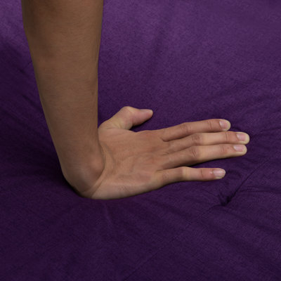 Canapé-lit futon pourpre à 3 places, canapé-lit simple pliant, structure en métal robuste, revêtement en polyester doux pour la peau, dossier réglable, canapé convertible pour petits espaces, appartement, dortoir, bureau