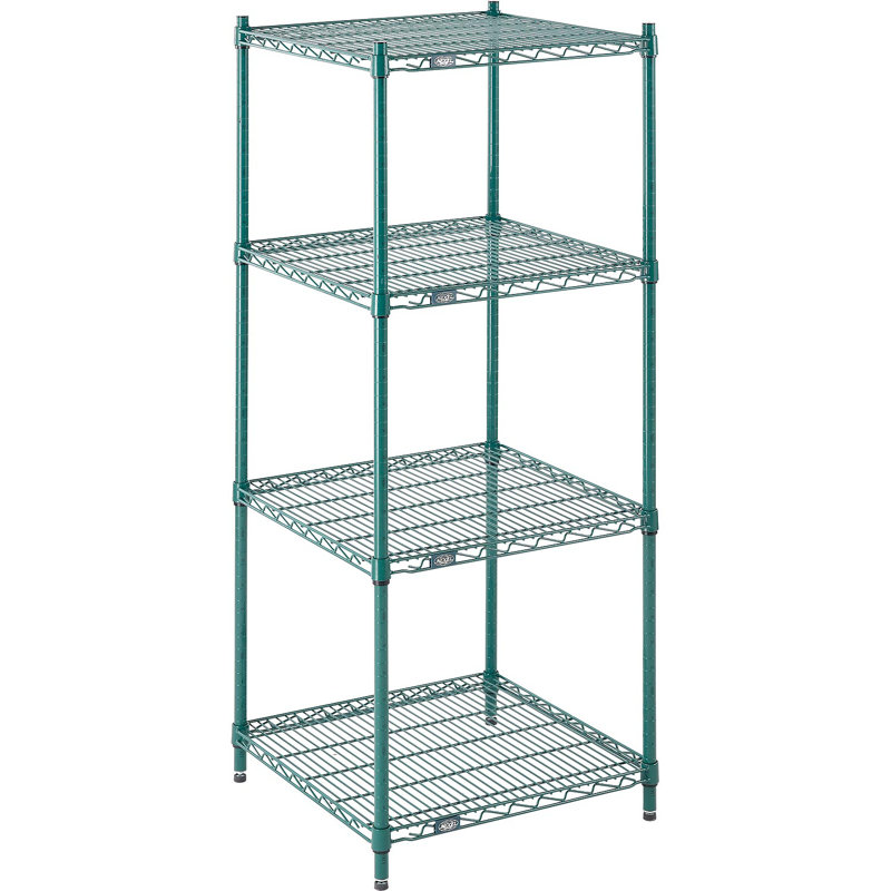 Étagère de démarrage, Polyester vert, H 63 po x l 36 po x P 18 po