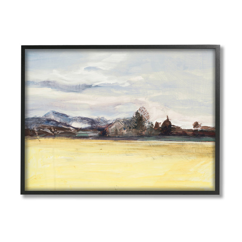 Abstrait maison de campagne abstraite encadrée, art de la giclée par Stacy Pollard, H 11 po x l 14 po x P 1,5 po