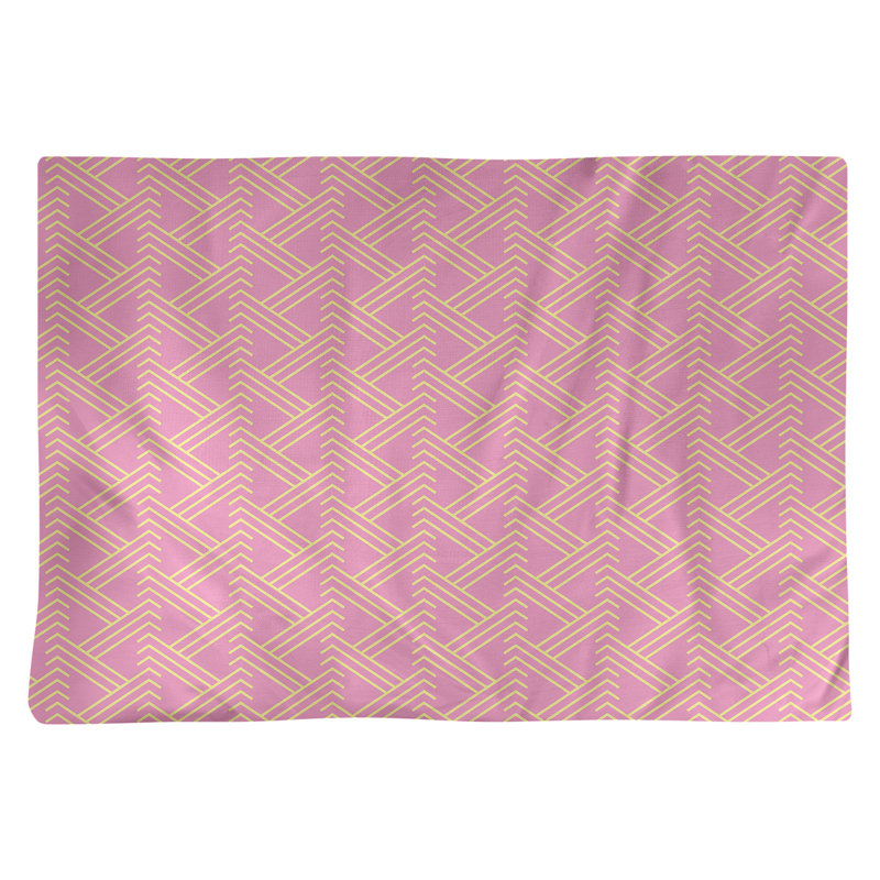 Napperon en coton 18 po classique Zig Zag, Mauve/blanc, Polyester