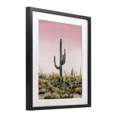 Saguaro Glow Cactus, impression sous verre, conception de Georgie Harrison