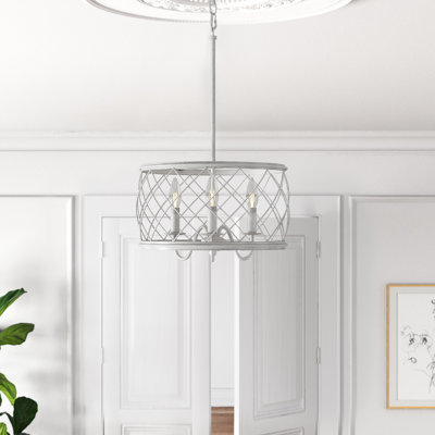Luminaire suspendu tambour 3 lumières Ryne