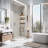 Shower Faucet With Storage Rack 8-Inch Rain Shower Head Shower Decoration Kit With Single Spray Shower Head Shower Faucet Set Complete Brushed Nickel