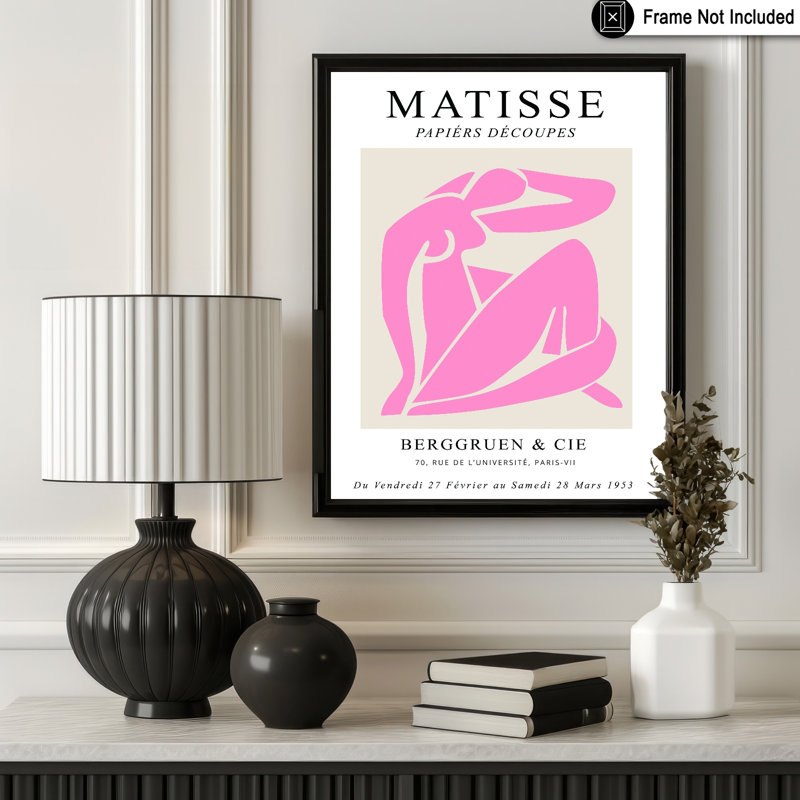 Henri Matisse - rose, Sans cadre, H 24 po x l 32 po, Affiche