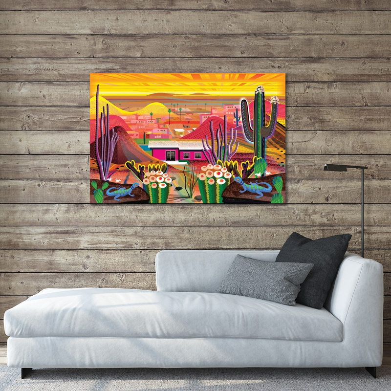 Las Palmas, impression sur verre acrylique, H 24 po x l 32 po x P 0,25 po