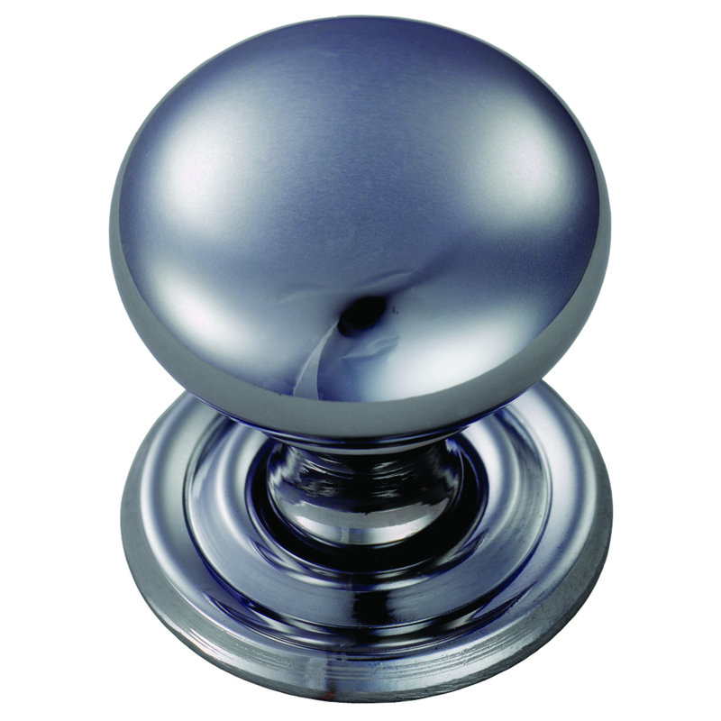 Hollow Victorian Knob, Polished Chrome, 3.2cm