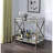 Vaught Rectangular Bar Cart in Antique Gold and Mirrored