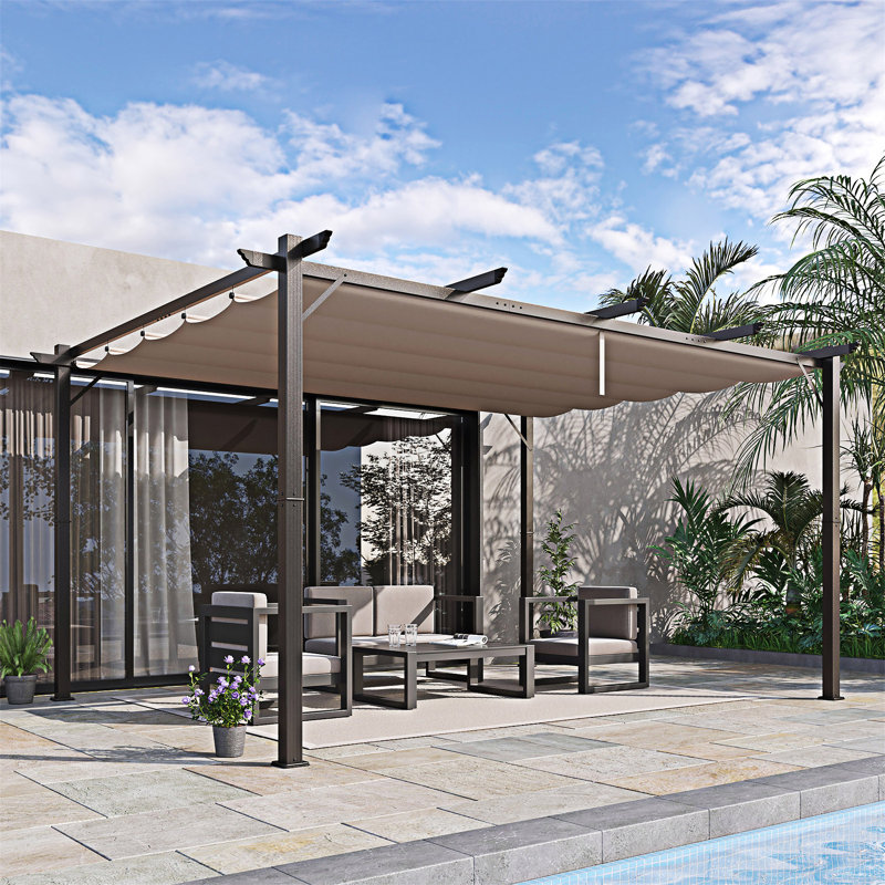 Auvent extérieur rétractable pour pergola
