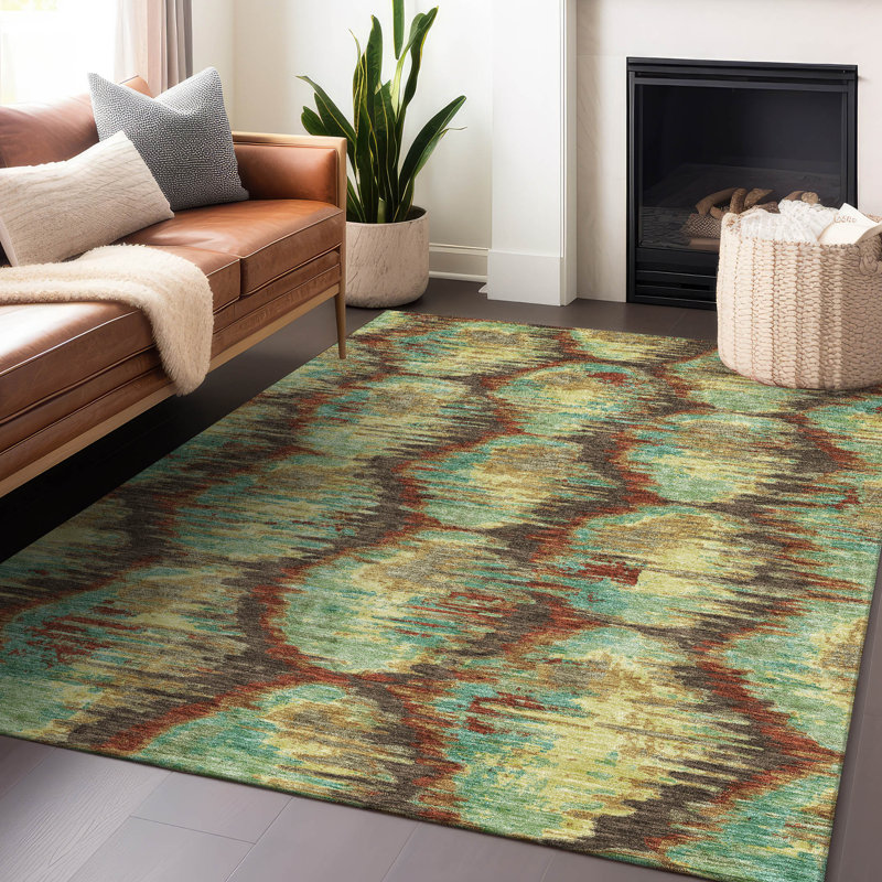 Premium Machine Washable Prisco Fudge Rug, Rectangle 9' x 12'