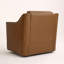 Grand et large fauteuil pivotant rembourré en similicuir brun avec coussin de dossier et de siège Bronnen (ensemble de 2)-123474211