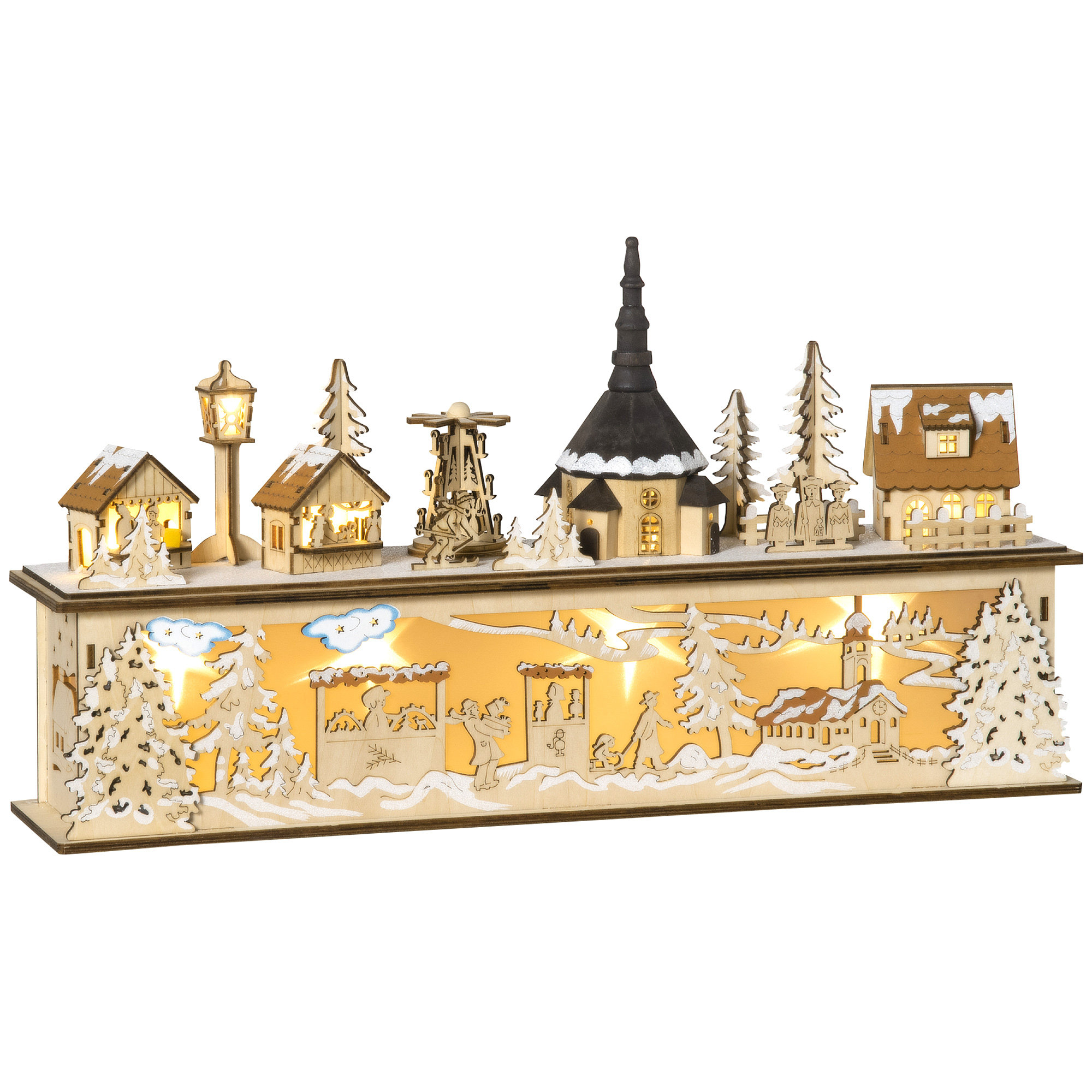 The Holiday Aisle® Christmas Village House Decoration, PreLit Winter