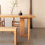 Burly wood ash wood dining table-1370684588