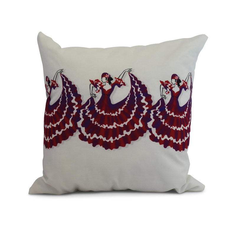 Housse de coussin d'extérieur carré cubique, Rouge, 20 po x 20 po