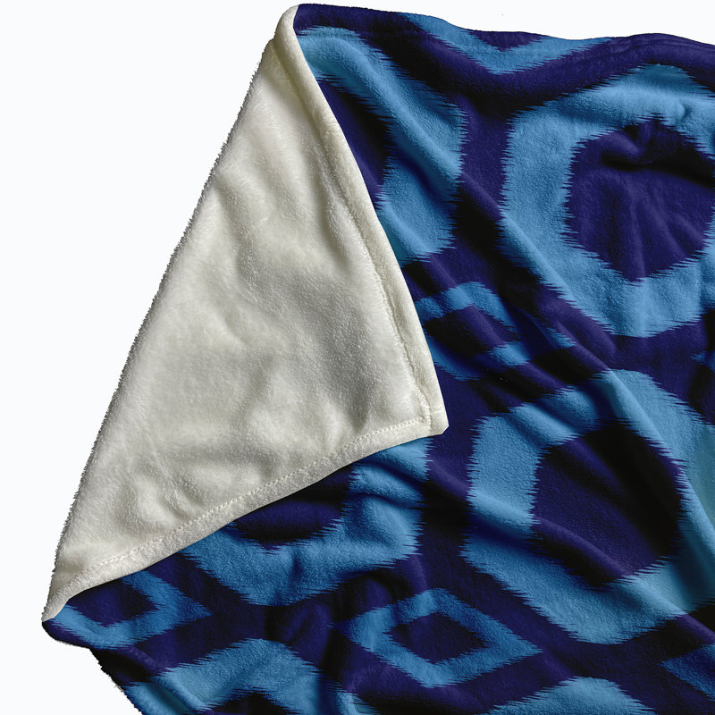 Jessamine Plain Weave / Muslin Throw Blanket, Royal