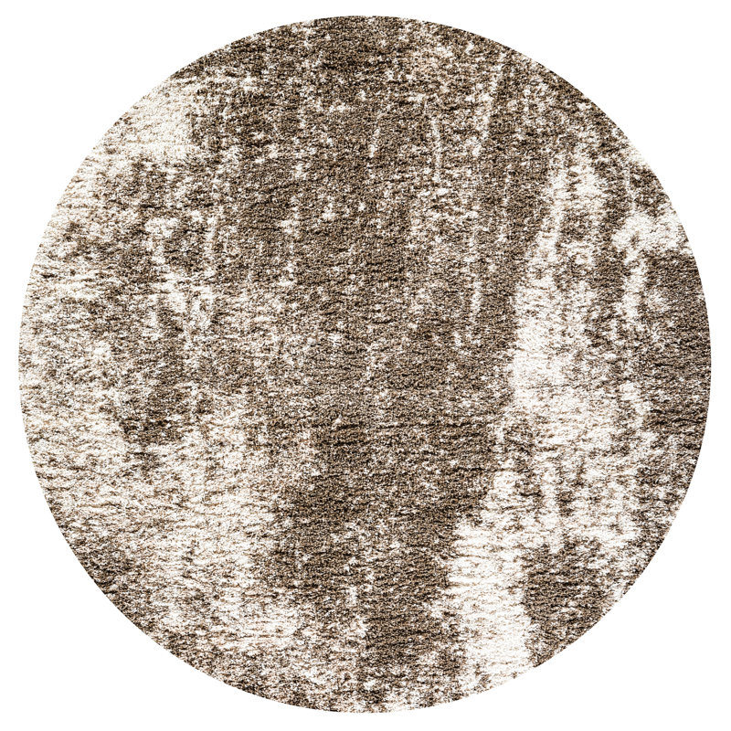 Almelo Performance Abstract Indoor Rug, Round 5'