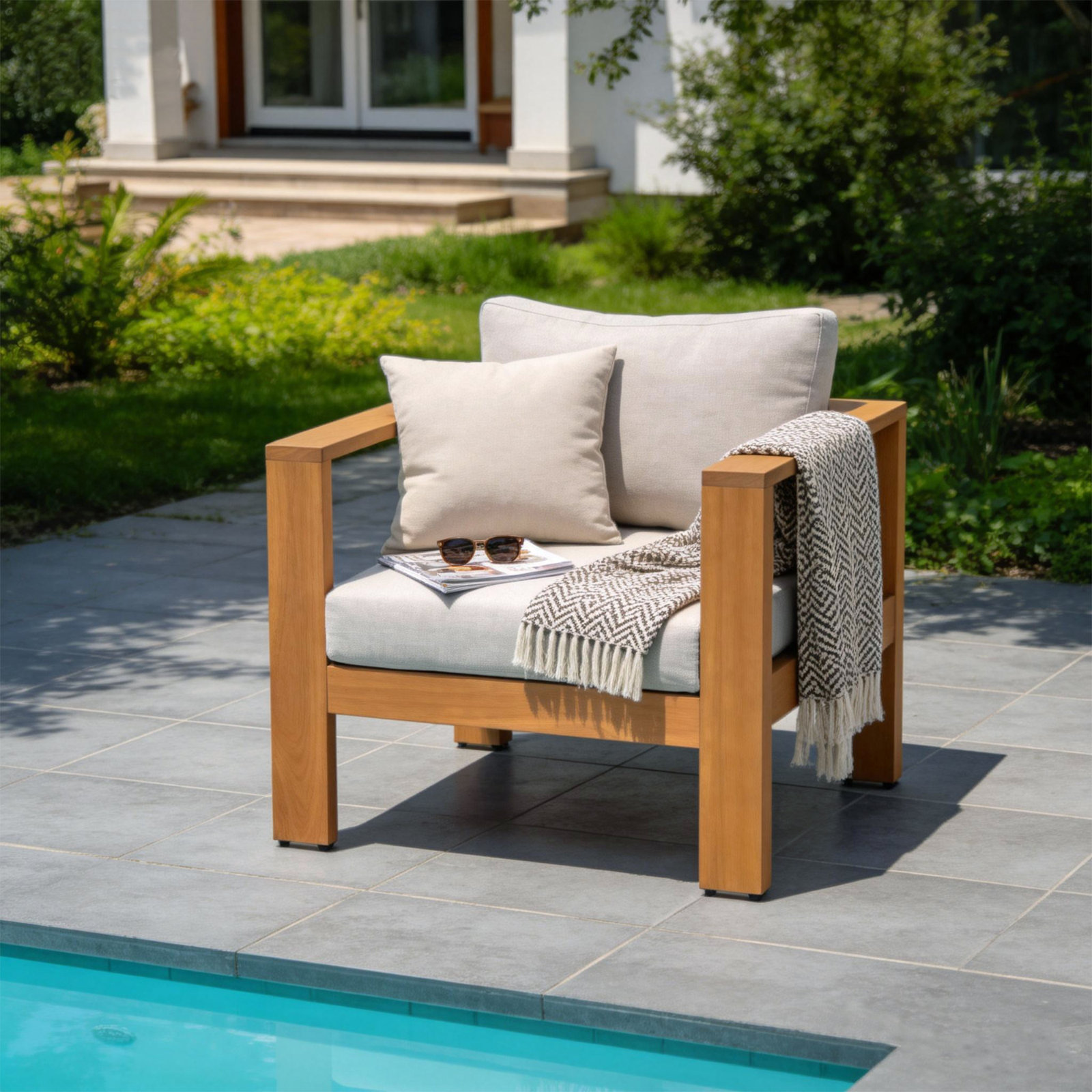 Naylor Eucalyptus Patio Lounge Chair