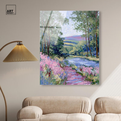 Wildflowers by the River II Acrylic Print Living Room Wall Art by Art Remedy, Ready to Hang, 36 x 45