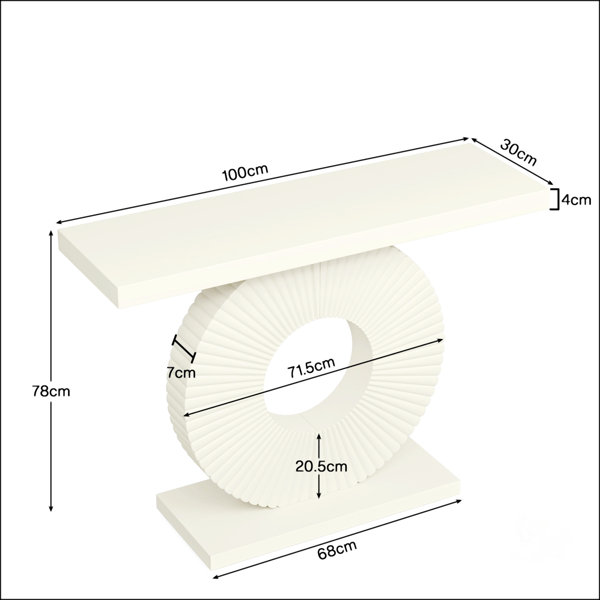 Latitude Run® Sculptural Console Table With Geometric Base, Ideal For ...
