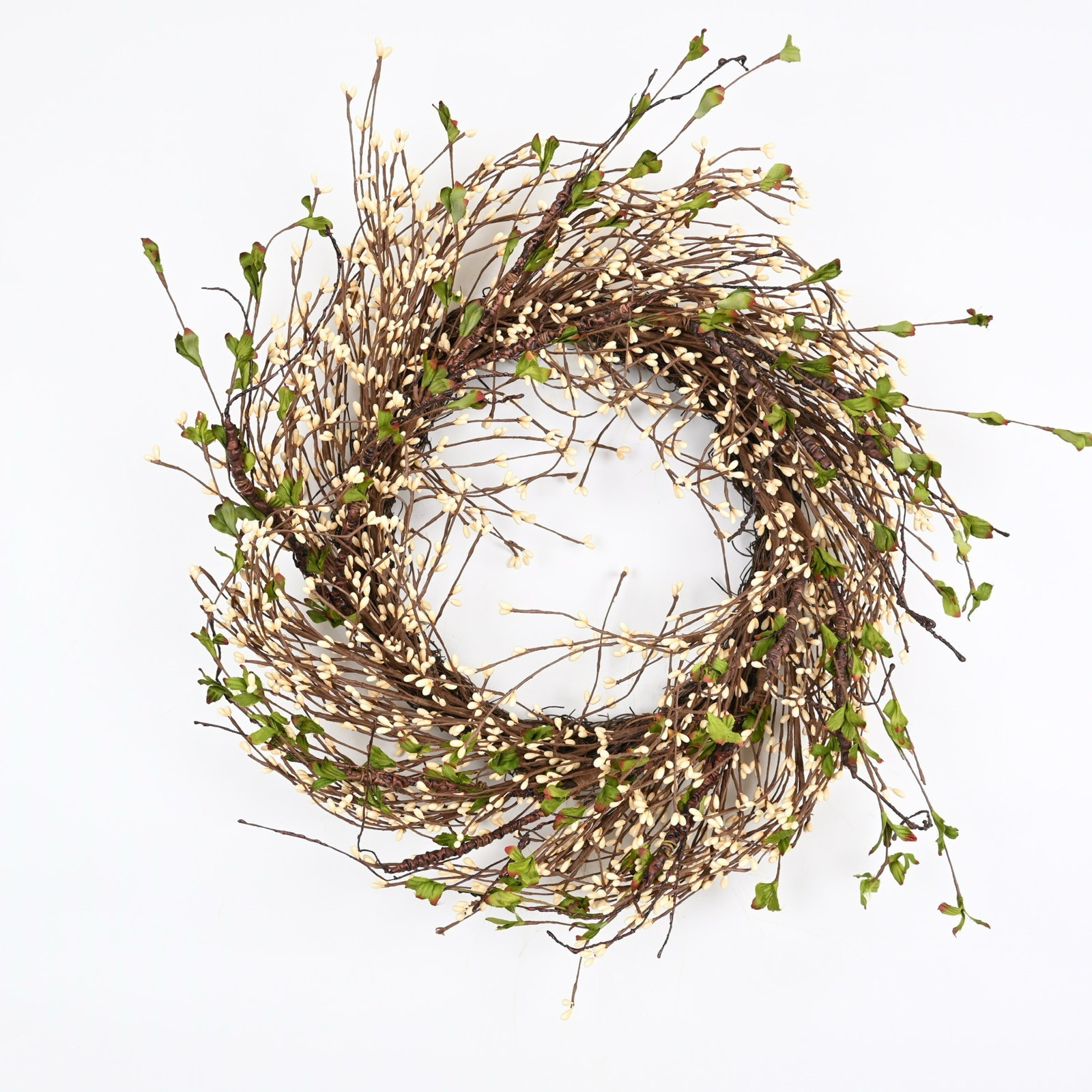Latrika 22" Handcrafted Grapevine No Holiday Wreath