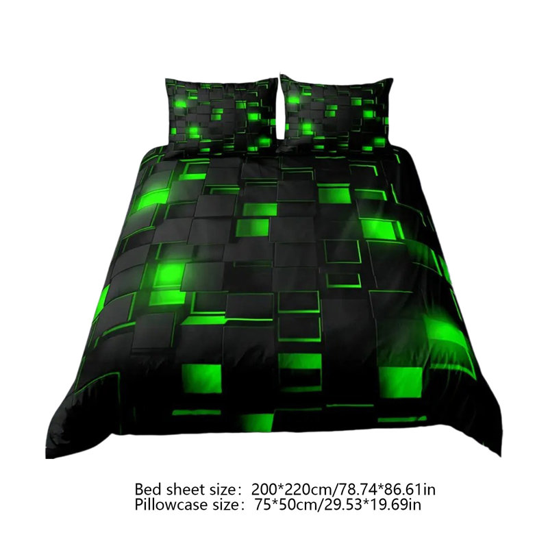 Ensemble de draps en fibre de coton, Vert