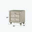 Table de chevet en velours beige Lucienne