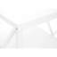 Table d'appoint en métal blanc avec design en forme de X, rangement pour les tablettes modernes de la chambre à coucher et du salon, rehaussant le décor