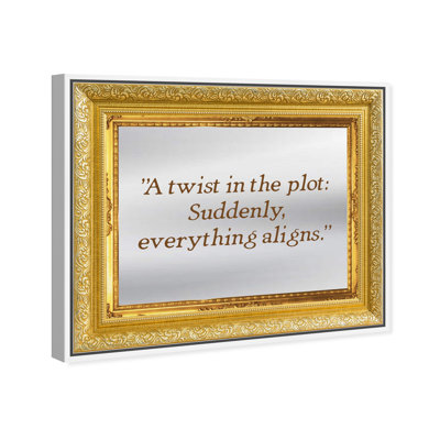 Plot Twist TypographyFramed Mirror by Oliver Gal
