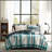 7 PCS Twin XL Plaid Comforter Set with Bed Sheets Teal/Black-134084160