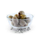 Olive Grove Glass Dessert Bowl