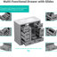 Meuble-lavabo 36 po, finition grise, 6 tiroirs, tablette réglable, armoire moderne en bois massif, gris-1743374301-1743374302