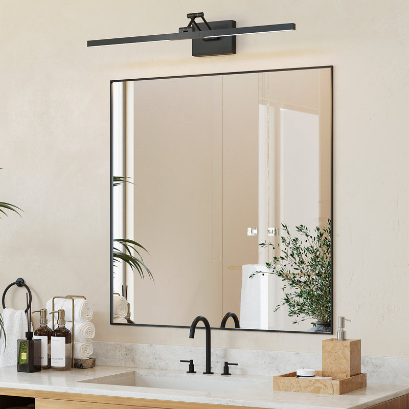 1-Light 30''Bathroom 3CCT Modern LED Vanity Light Fixture with 360° Rotatable Head & Swing Arm, Matte Black