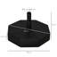 Outsunny Octagonal Garden Parasol Base Holder Market Umbrella Stand Black