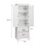 Arapahoe Tall Freestanding Bathroom Storage Linen Tower Cabinet with 2 Drawers and Shelves