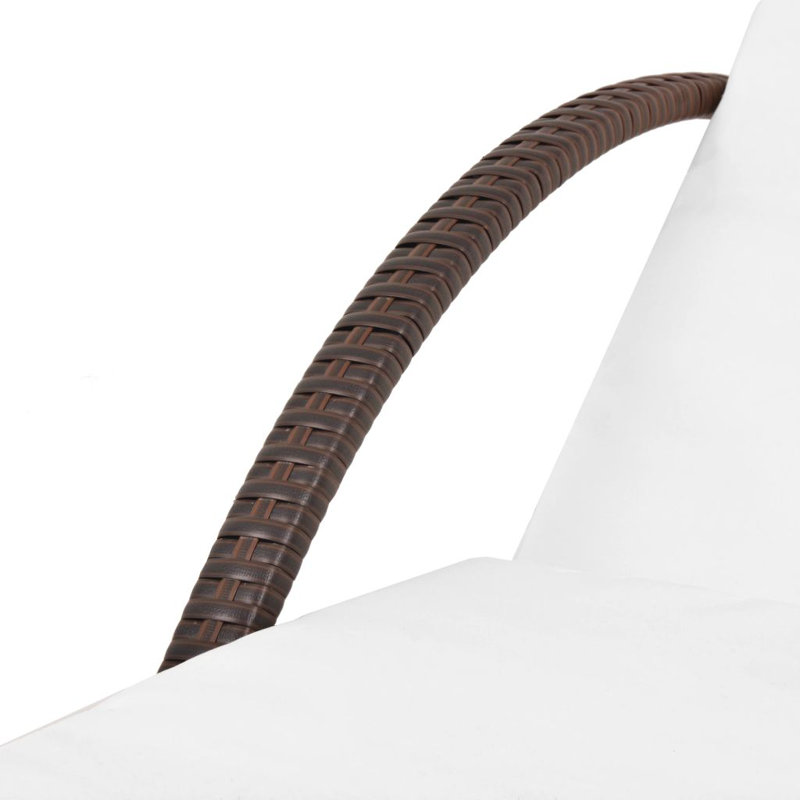 Volkman 77.2" Long Single chaise with Cushions, Brown