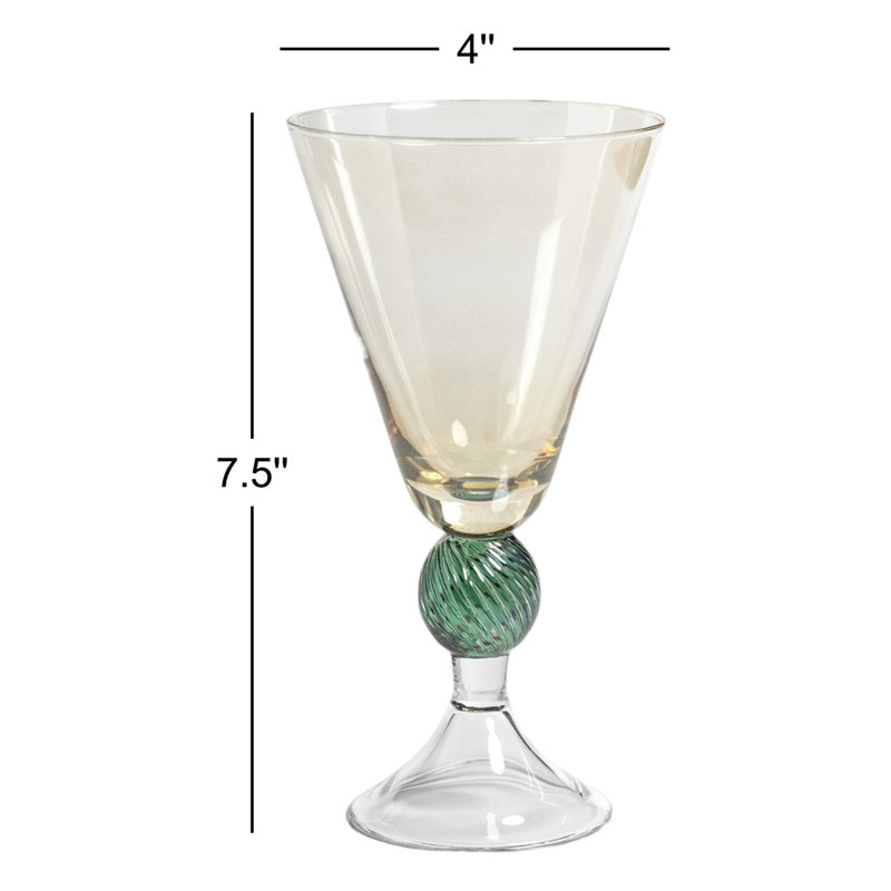 Ensemble de 4 verres à pied Colmar Vintage, Ambre clair